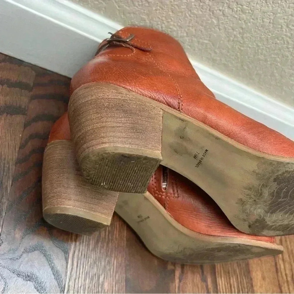 Matisse Folk Brick Red Leather Peep Toe Booties Boots Shoes Lulus Size 7.5 $167 - Picture 16 of 16